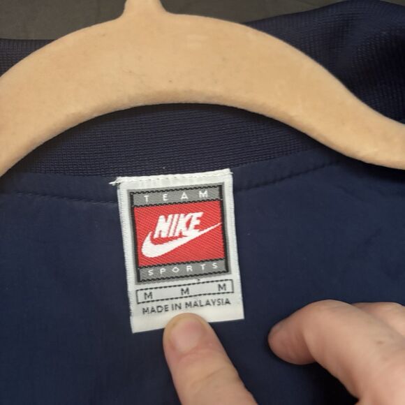 VTG 90s Nike Team Syracuse Orange Nylon Windbreaker Anorak Jacket Medium Y2K - Picture 6 of 16